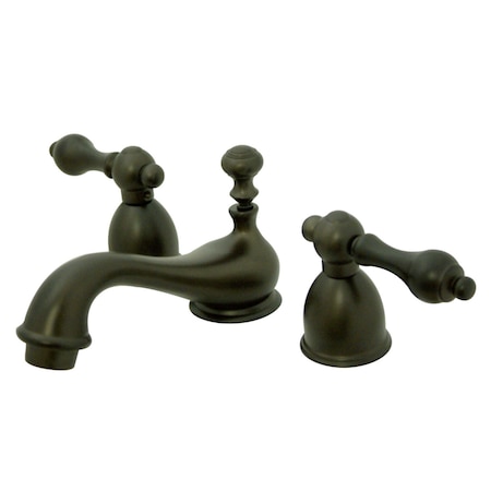 Kingston Brass KS3955AL Restoration Mini-Widespread Bathroom Faucet, Oil Rubbed Bronze KS3955AL